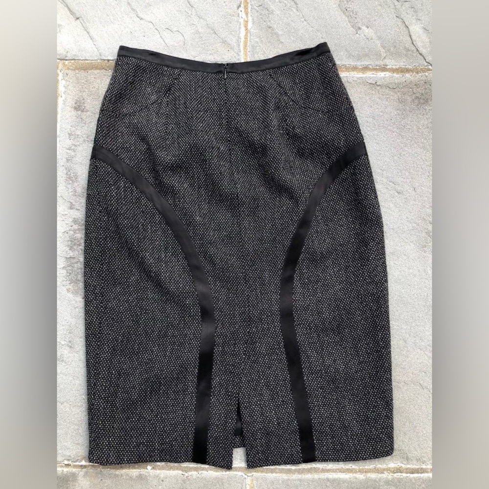 ETRO Wool Knit Knee Length Pencil Black with Green Size 40/US 4 Italy - Picture 2 of 8
